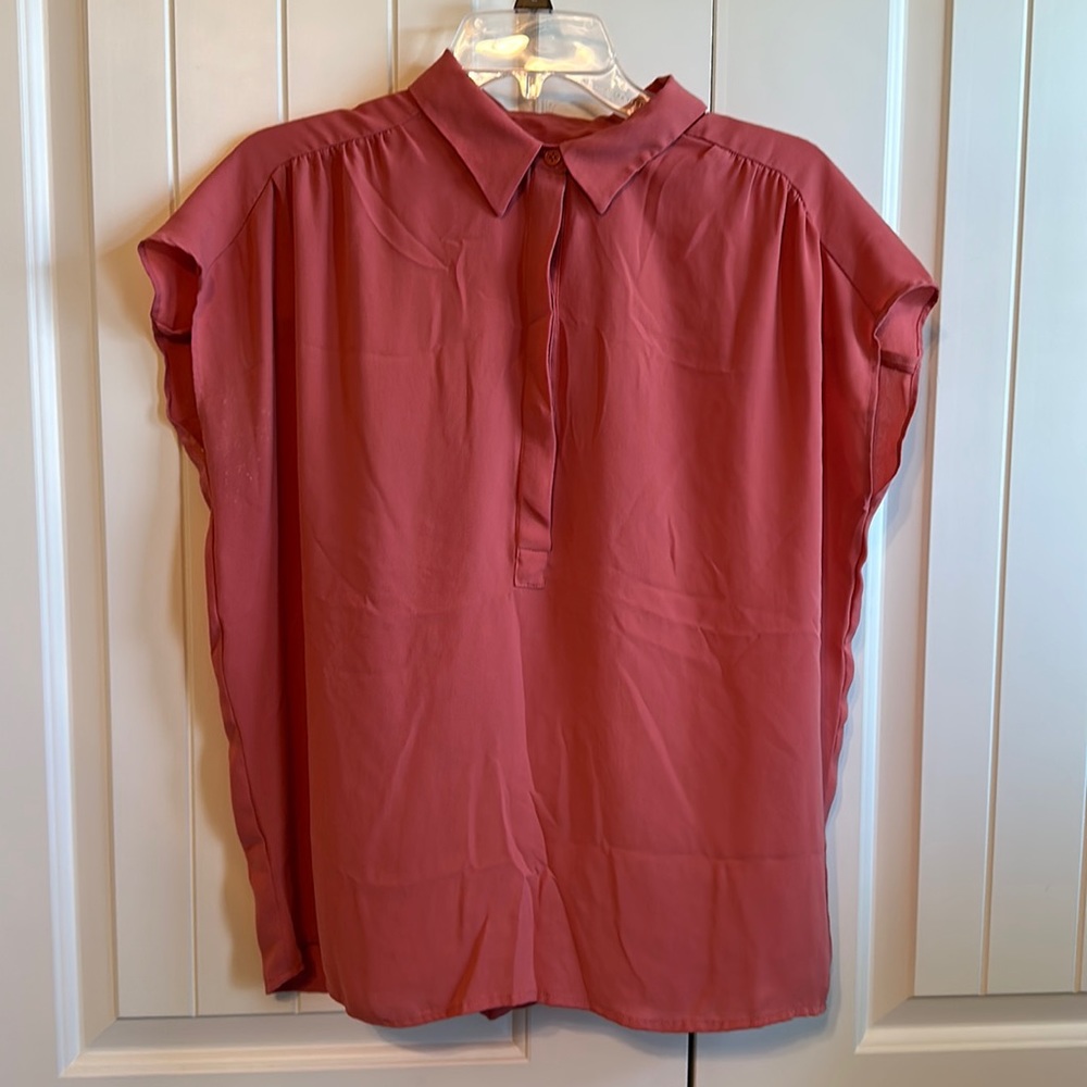 LOFT coral blouse